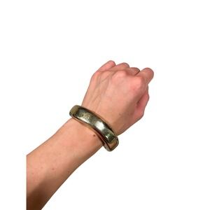 Gold Tone Wavy‎ Bangle Bracelet